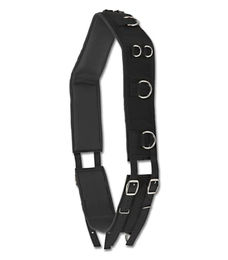 Waldhausen Longiergurt aus Nylon für Warmblut Pferde in Schwarz gepolstert – Bild 1 von 2
