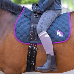 Waldhausen Longiergurt mit Handgriff für Warmblut in Schwarz aus Leder – Bild 1 von 2