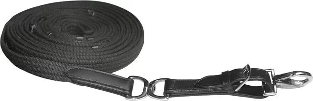 Waldhausen Longiergurt Star mit Sattelgurt aus Polyester Schwarz - 7,7 m – Bild 1 von 3