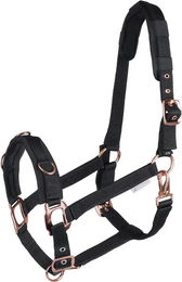 Waldhausen Longierhalfter Pony aus Nylon in Schwarz und Rosé – Bild 1 von 4