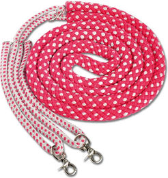 Waldhausen Longierhilfe Seil für Warmblut in Rot/Grau – Bild 1 von 7