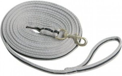 Waldhausen Longierleine Griffy aus Polyester in Grau/Schwarz – Bild 1 von 6