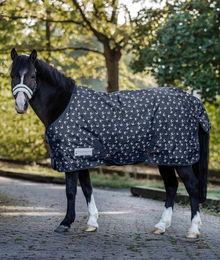 Waldhausen Lucky Heart Fleece Regendecke für Pferde Nachtblau 145 cm – Bild 1 von 1