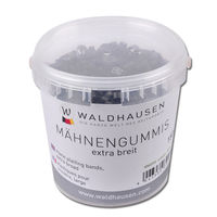 Produktbild von Waldhausen Mähnengummis extra breit aus Silikon Schwarz 150g im Eimer - 150 g