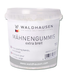 Produktbild von Waldhausen Mähnengummis extra breit aus Silikon transparent im Eimer - 150 g