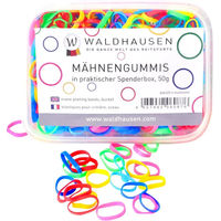 Produktbild von Waldhausen Mähnengummis extra breit in Spenderbox multicolor - 50 g