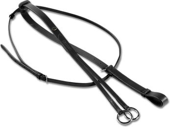 Waldhausen Martingal aus Leder für Warmblut in Schwarz – Bild 1 von 3