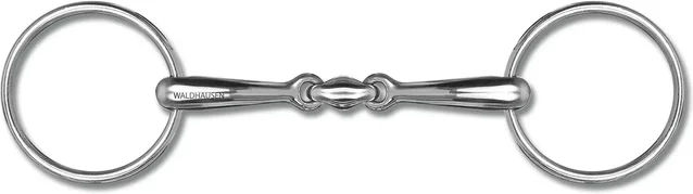 Waldhausen Massif Wassertrense doppelt gebrochen aus Edelstahl in Silber – Bild 1 von 2