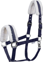 Produktbild von Waldhausen Mini-Shetland Halfter mit Fell in Blau