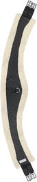Waldhausen Mond Langgurt mit Teddyfell in Schwarz/Natur mit Edelstahlbeschlägen - 130 cm – Bild 1 von 3