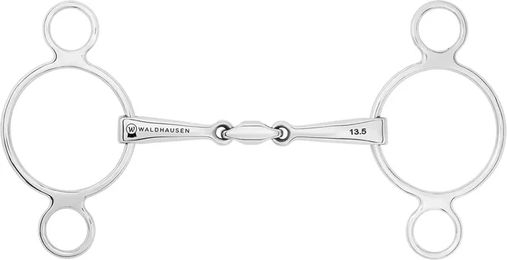 Produktbild von Waldhausen Mors Pessoa Gebiss für Pferde doppelt gebrochen aus Edelstahl in Silber