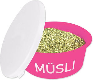Waldhausen Müsli-Schale mit Deckel Futterschüssel aus Kunststoff Pink – Bild 1 von 1