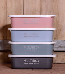 Waldhausen Multibox Aufbewahrungsbox aus Kunststoff mit Deckel Grau - 3 l – Bild 1 von 2