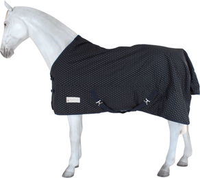 Produktbild von Waldhausen Outdoordecke Silver Heart mit Fleece für Ponys in Silber-Blau