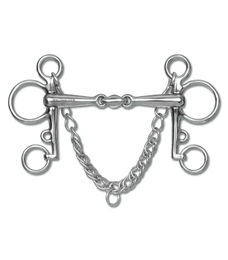 Produktbild von Waldhausen Pelham Gebiss doppelt gebrochen massiv aus Edelstahl 12,5 cm