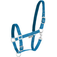 Produktbild von Waldhausen Perlonhalfter Satin Azurblau für Ponys