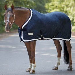 Waldhausen Pferd Abschwitzdecke Comfort Esperia Two aus Polyester Dunkelblau/Creme 125 cm – Bild 1 von 4