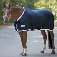 Produktbild von Waldhausen Pferd Abschwitzdecke Comfort Esperia Two aus Polyester Dunkelblau/Creme 125 cm