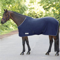 Produktbild von Waldhausen Pferdedecke Economic Abschwitzdecke aus Fleece mit Kreuzgurten Nachtblau 155 cm