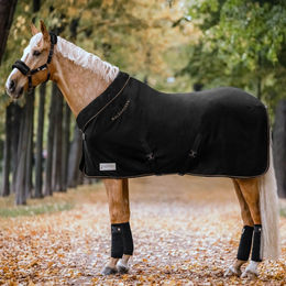 Waldhausen Pferdedecke Fleece Modern Schwarz Rosé 155 cm – Bild 1 von 3