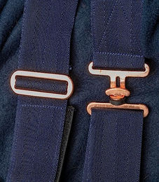 Waldhausen Pferdefleece-Decke Modern Rosé Nachtblau 125 cm – Bild 1 von 3