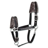 Produktbild von Waldhausen Pferdehalfter Elegant mit Plüsch in Schwarz für Warmblut