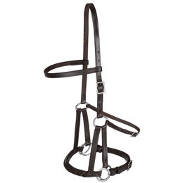 Waldhausen Pony Trensenzaum Lindel Braun aus Leder gebisslos – Bild 1 von 2