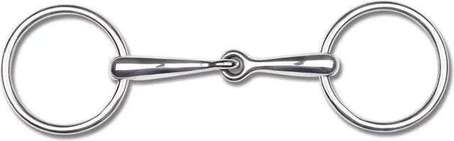 Waldhausen Pony Wassertrense aus Edelstahl mit 2-Ring-Mundstück in Silber – Bild 1 von 5