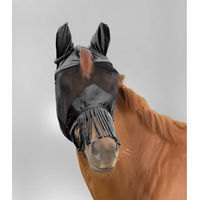 Produktbild von Waldhausen Premium Fliegenmaske für Pferde mit Ohren- und Nasenschutz Schwarz Warmblut