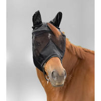 Produktbild von Waldhausen Premium Fliegenmaske für Pferde mit Ohrenschutz und UV-Schutz Schwarz Warmblut/WB - 1 Stk.