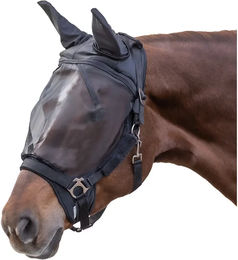 Waldhausen Premium Fliegenmaske für Pferde Schwarz XXL – Bild 1 von 3