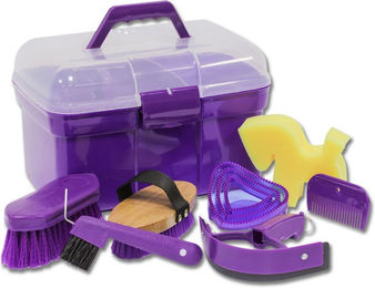 Waldhausen Putzköfferchen Lila mit Putzzeug aus Kunststoff – Bild 1 von 6