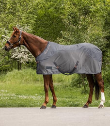 Waldhausen Regen-Fliegendecke Comfort für Pferde grau 135 cm – Bild 1 von 10