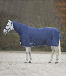Waldhausen Regendecke Comfort für Pferde mit Halsteil in Blau – Bild 1 von 3