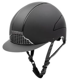 Waldhausen Reithelm H24 Chrome Schwarz Silber Unisex 57-59 cm – Bild 1 von 6