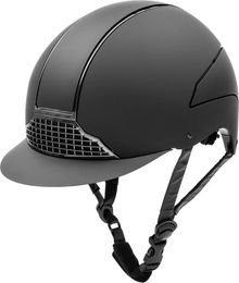 Waldhausen Reithelm Swing H24 Chrome in Silber und Schwarz Unisex 59-61 cm – Bild 1 von 6