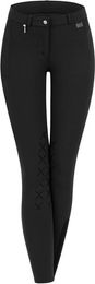Waldhausen Reithose Damen und Kinder mit Micro Silikon Kniegrip in Schwarz D38 – Bild 1 von 8