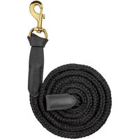 Produktbild von Waldhausen Royal Reitlonge aus Leder mit Karabinerhaken 2m Schwarz Gold