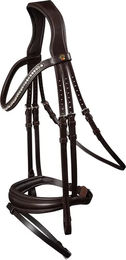 Waldhausen S-Line Essential Trensenzaum für Warmblut in Braun mit Edelstahl – Bild 1 von 4