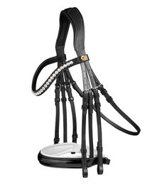 Waldhausen S-Line Kandarenzaum Timeless für Warmblut in Schwarz aus Leder – Bild 1 von 2