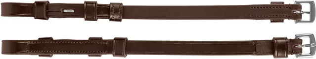 Waldhausen S-Line Leder Backenstücke für Pferde in Braun mit Haken – Bild 1 von 2