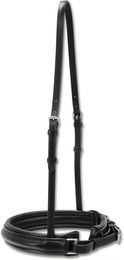 Produktbild von Waldhausen S-Line Pferdezügel mit Rückzug aus Leder in Schwarz für Warmblut