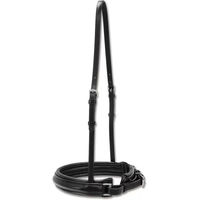 Produktbild von Waldhausen S-Line Pferdezügel mit Rückzug aus Leder in Schwarz für Warmblut