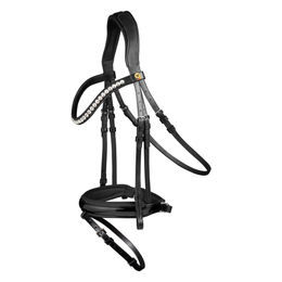 Produktbild von Waldhausen S-Line Timeless Trensenzaum aus Leder für Vollblut in Schwarz/Schwarz