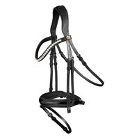 Produktbild von Waldhausen S-Line Timeless Trensenzaum aus Leder für Vollblut in Schwarz/Schwarz