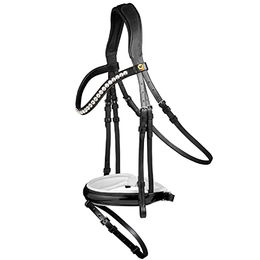 Waldhausen S-Line Trensenzaum Timeless für Warmblut in Schwarz mit Edelstahl – Bild 1 von 5