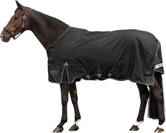 Waldhausen Scandic Outdoor-Pferdedecke aus Polyester in Schwarz mit 300g Füllung – Bild 1 von 2