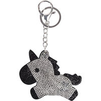 Produktbild von Waldhausen Schlüsselanhänger Einhorn in Silber und Schwarz aus Kunststoff