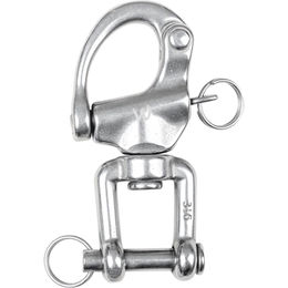 Waldhausen Sicherheitsschäkel für Pferde aus Edelstahl 13 cm Silber – Bild 1 von 2