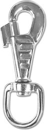 Produktbild von Waldhausen Standardkarabiner für Pferde mit rundem Ring aus Metall in Silber